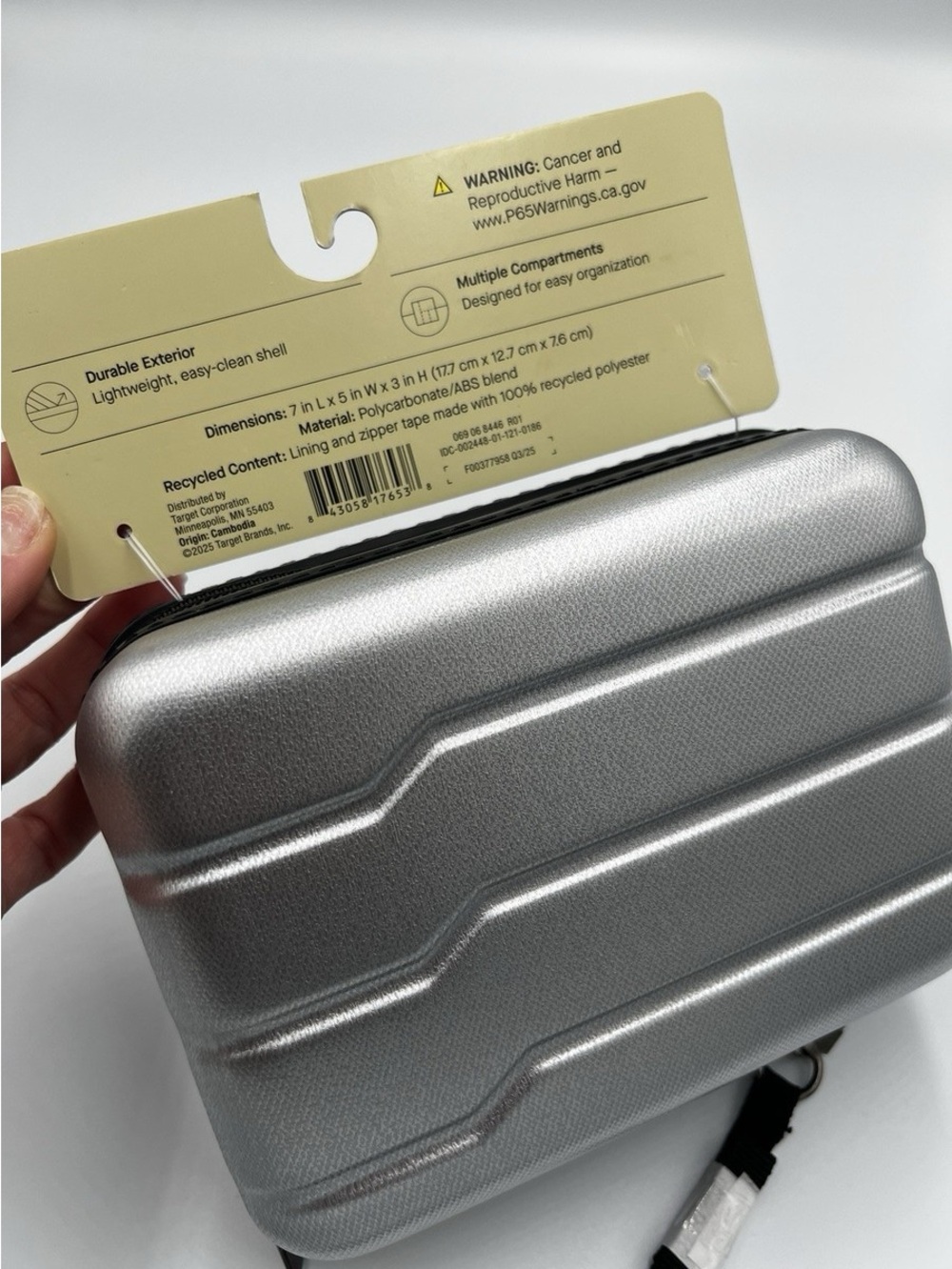 Open Story Hard-Shell Travel Mini Case - Silver - Picture 3 of 3